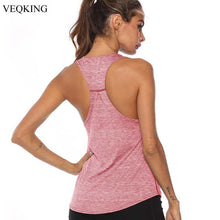 Load image into Gallery viewer, VEQKING Sleeveless Racerback Yoga Vest - Women Sports Singlet - Yoga Tank Top