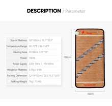 Load image into Gallery viewer, Fanocare Far Infrared Negative Ion PEMF Jade Tourmaline Gemstone Amethyst Crystal Thermal Therapy Mini Mat