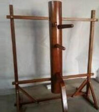 Load image into Gallery viewer, Height Adjustable Wing Chun Wooden Dummy with Frame