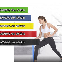 Load image into Gallery viewer, 5 Colors Yoga Resistance Rubber Bands 0.35mm-1.1mm
