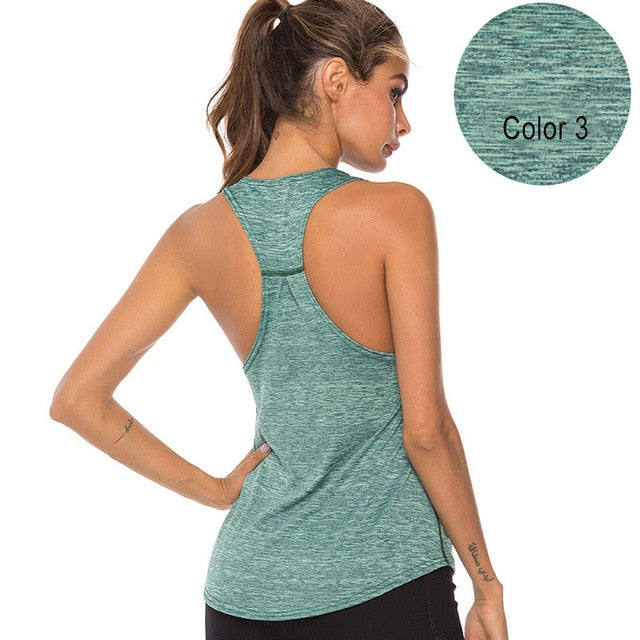 VEQKING Sleeveless Racerback Yoga Vest - Women Sports Singlet - Yoga Tank Top