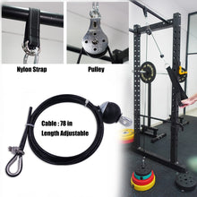 Load image into Gallery viewer, Fitness Pulley Cable System Home Gym - DIY Loading Pin Lifting - Triceps Rope Machine Workout - Adjustable Length
