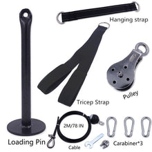 Load image into Gallery viewer, Fitness Pulley Cable System Home Gym - DIY Loading Pin Lifting - Triceps Rope Machine Workout - Adjustable Length
