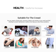 Load image into Gallery viewer, Fanocare Far Infrared Negative Ion PEMF Jade Tourmaline Gemstone Amethyst Crystal Thermal Therapy Mini Mat
